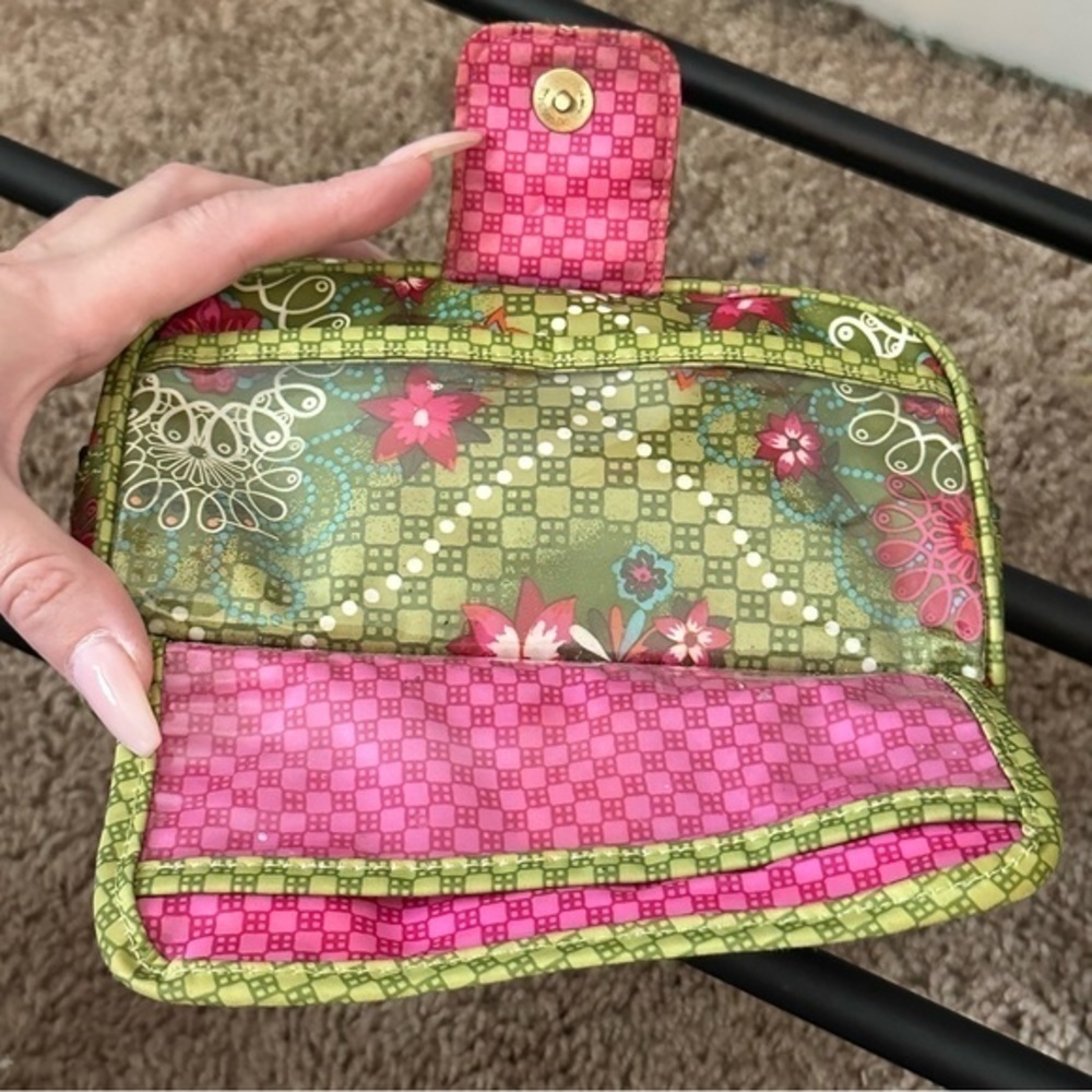 OILILY pink and green floral TRAVEL cosmetics bag - Picture 3 of 9